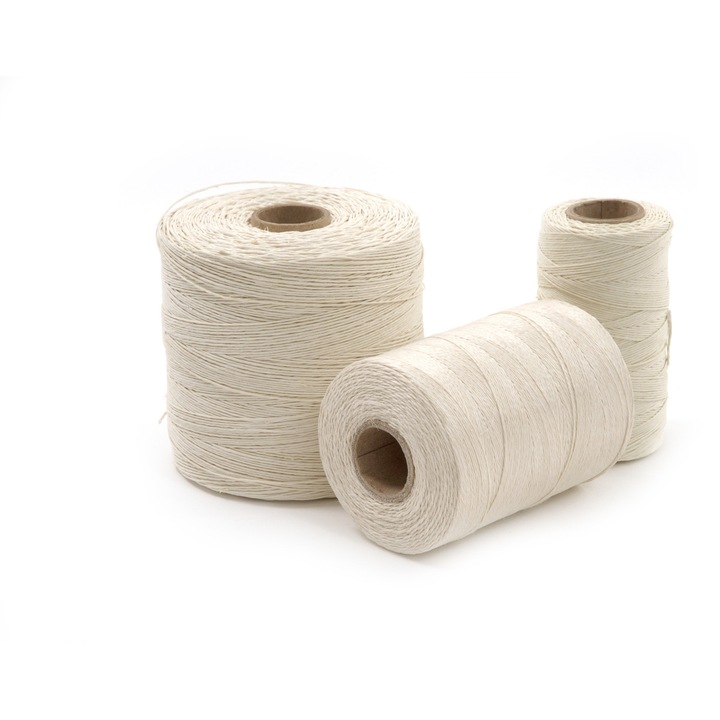 Nici lniane bielone, UN, Tex 150x3, 0,5 mm, 10 DKG