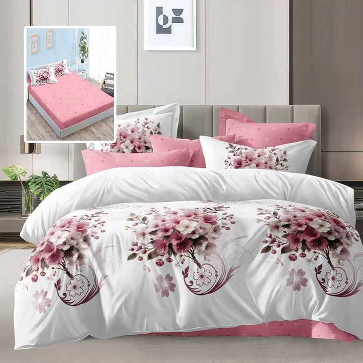 Lenjerie de pat Economy 6 piese cu husa (ECNH24)