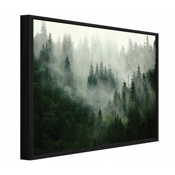 Tablou Canvas, Padure, Verde, 100x70 cm, Tablou in Rama, Decorative, Living, Bucatarie, Picturi Pentru Perete, PPR13026O1