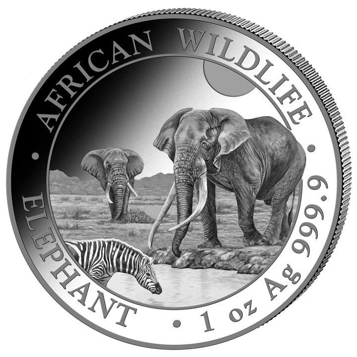 Moneda Argint Somali Elephant 2026, 1 Oz, 31.1 g, puritate 999