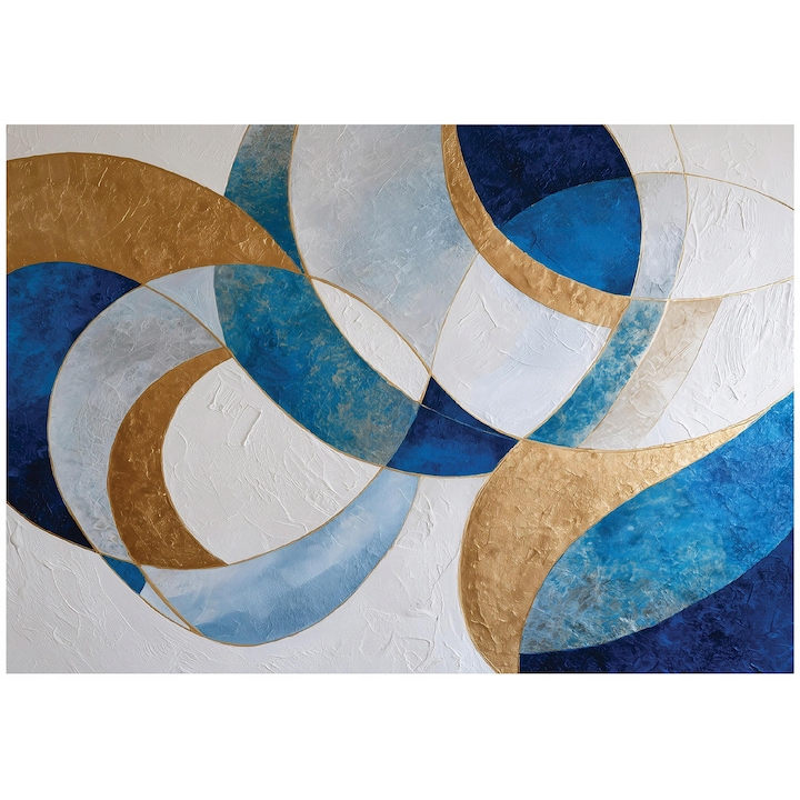 Fotótapéta, Art Deco, Kék, 200x140 cm, Modern, Vlies, Tapéta, Hálószoba, Szoba, Nappali, Fal, Dekoráció, 16194VX4