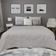 Cuvertura de pat sau canapea reversibila HOMELEVEL, 240 x 260 cm, matlasata, cu doua fete, poliester, Gri