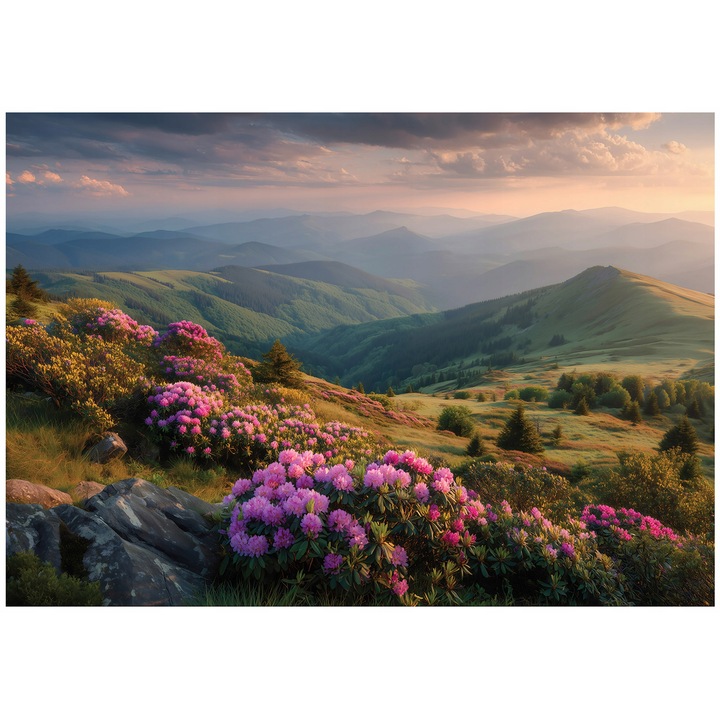 Fotótapéta, Hegység, zöld, 150x105 cm, Modern, Vlies, Tapéta, Hálószobába, Szobába, Nappaliba, Falra, Dekoráció, 16192VX3