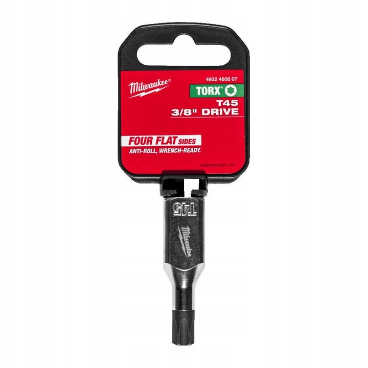 Cricheta cu clichet Milwaukee 3/8 inch, bit Torx T45, robusta, 1 bucata