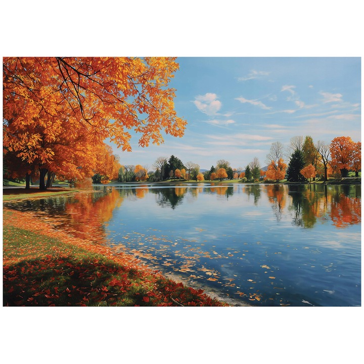 Fototapet, Peisaj, Albastru, 350x250 cm, Modern, Vlies, Tapet, Pentru Dormitor, Camera, Living, Perete, Decorare, 16190VX7