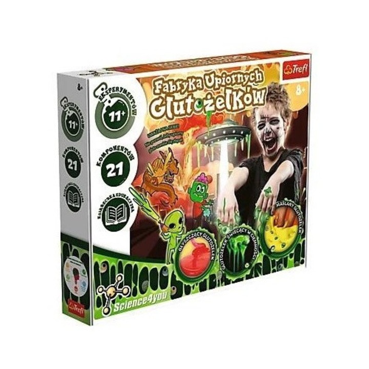 Set Jucarie Interactiva, Fabrica de jeleuri infricosatoare, 11 experimente, fluorescente, 8+