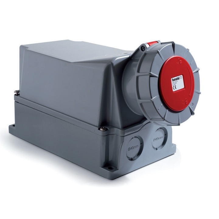 Priza fixa Famatel 125A 4P IP67 gri, 380-440V