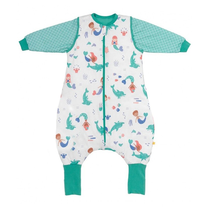 Sac de dormit cu picioruse si maneca lunga detasabila Mermaid 90 cm + manseta 1.0 Tog