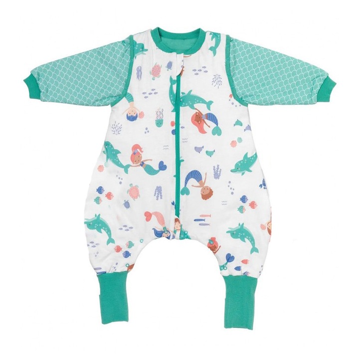 Sac de dormit cu picioruse si maneca lunga detasabila Mermaid 80 cm + manseta 1.0 Tog