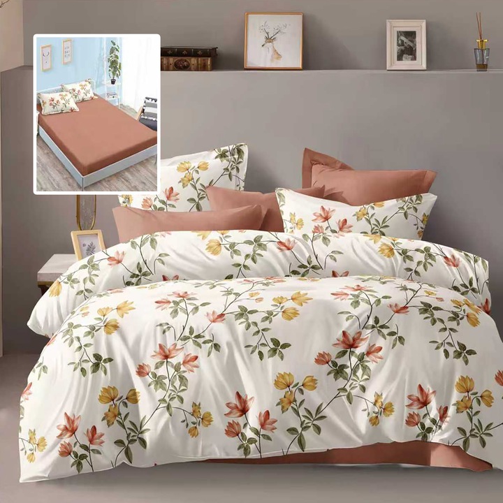 Lenjerie de pat Economy 6 piese cu husa (ECNH20)