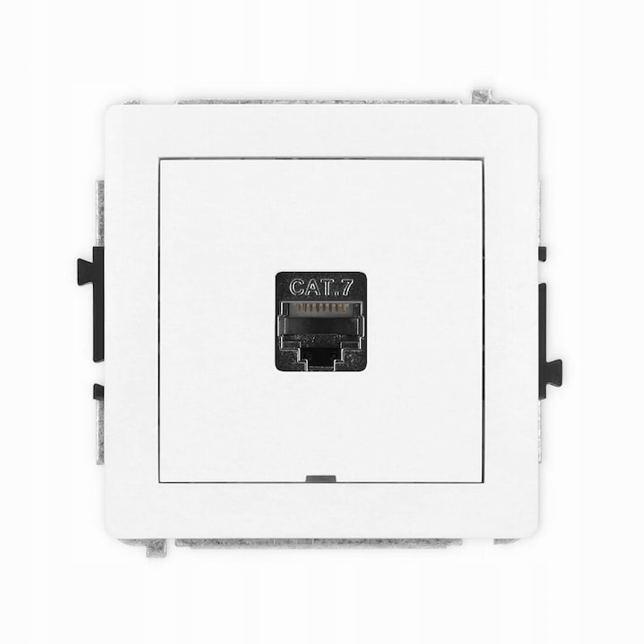 Priză rețea RJ45 Cat.7 Karlik DECO alb, montaj aparent, design modern