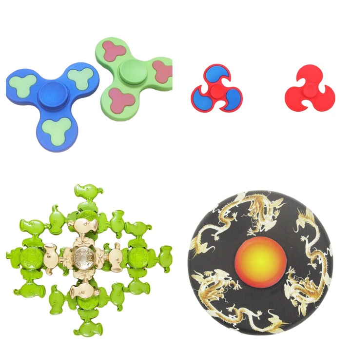 Spinner Triunghiular pentru De-stresare: Cu Rulement Nano, Model Torqbar din Alama - pentru Adulti Culori nelimitate