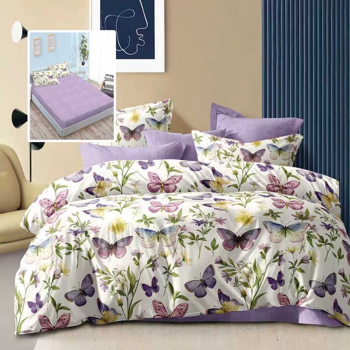 Lenjerie de pat Economy 6 piese cu husa (ECNH16)