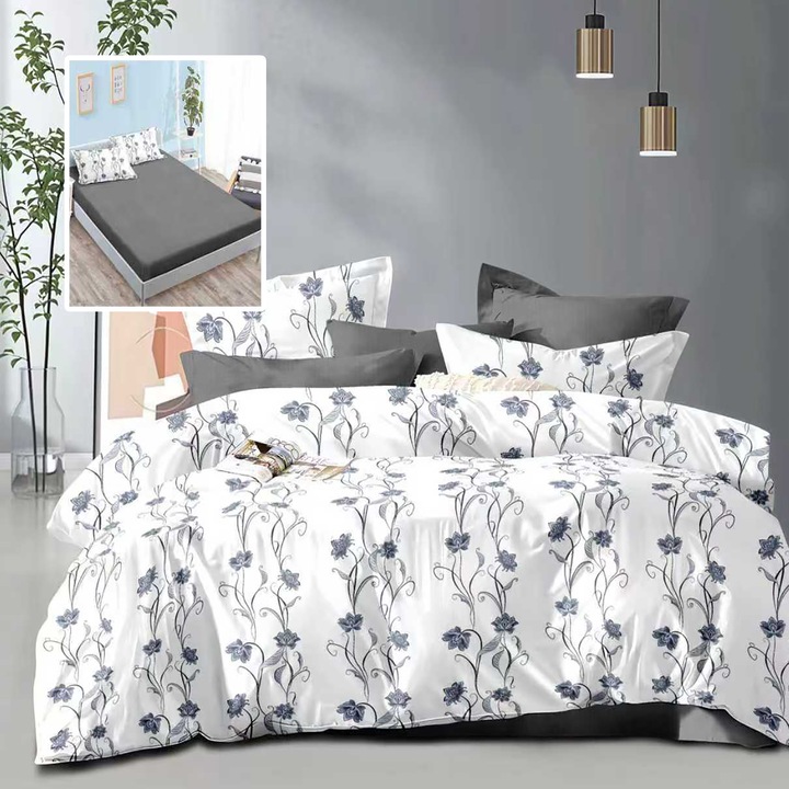 Lenjerie de pat Economy 6 piese cu husa (ECNH15)