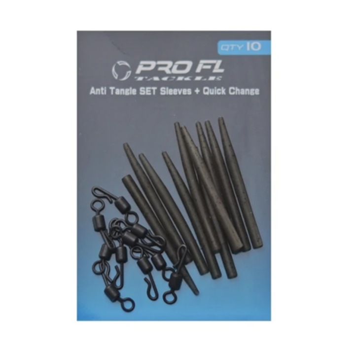 Set Pro Fl Conuri Anti Tangle Sleeves 40mm Plus Vartej Rapid 10buc