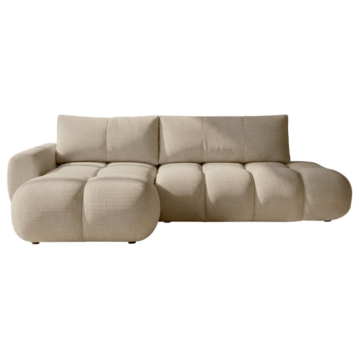 Coltar cu functie de dormit Zerlita O stanga, MIRJAN 24, bej, 172x285x85 cm