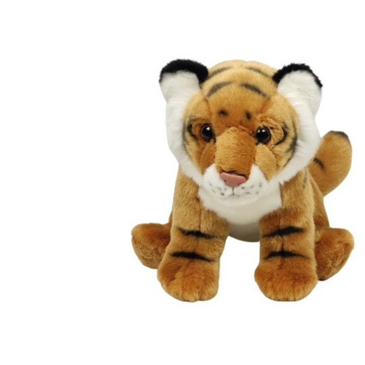 Tigru de plus, 25cm, maro, jucarie pentru copii