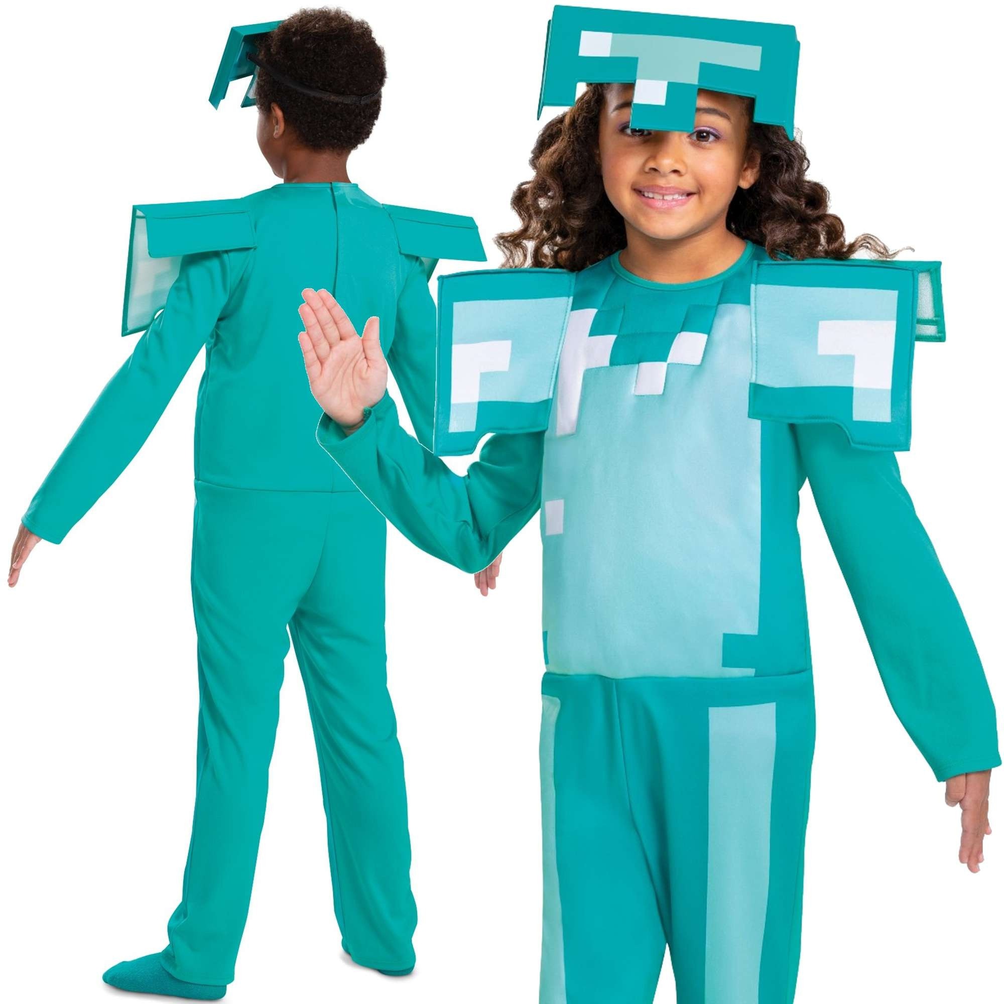 Costum Minecraft, costum de carnaval armura cu diamante 109-126 cm (4-6 ...