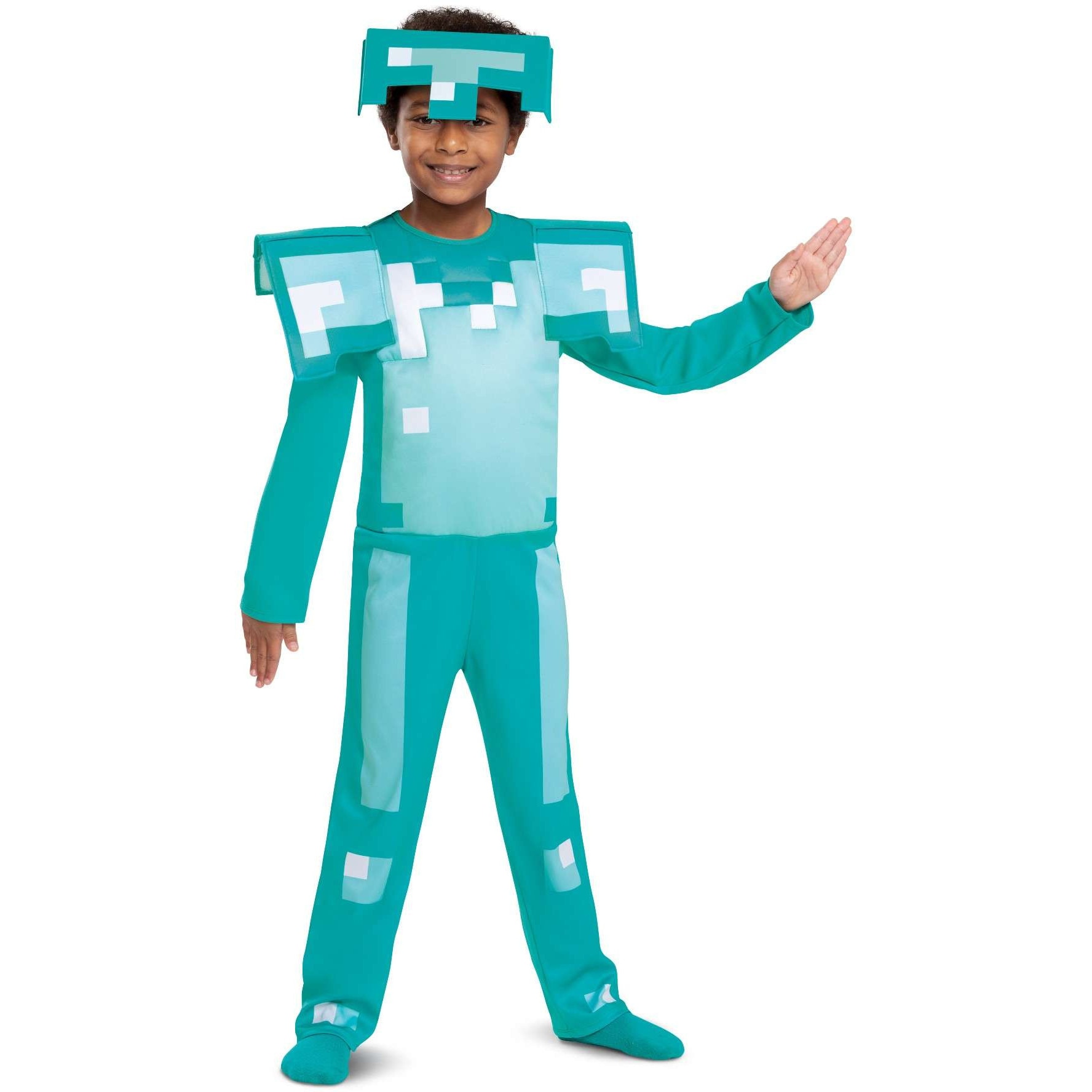 Costum Minecraft, costum de carnaval armura cu diamante 109-126 cm (4-6 ...