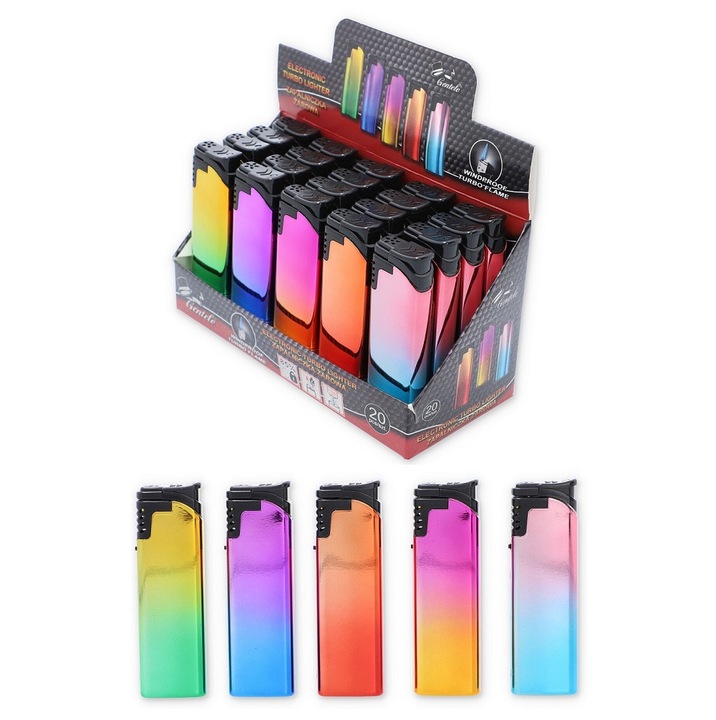 Brichete, Gentelo, set 20 bucati, metal, 5 culori, 2,6x1,3x8,1cm