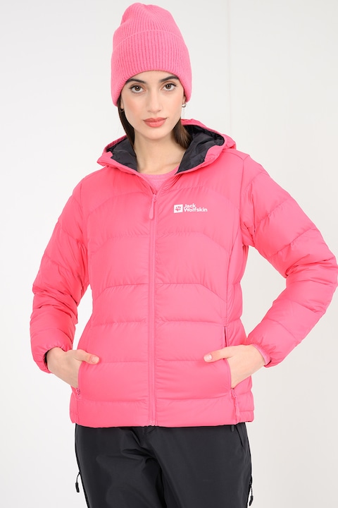 Jack Wolfskin, Geaca cu umplutura de puf pentru drumetii Ather, Roz pastel