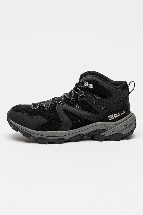 Jack Wolfskin , Ghete pentru trekking Vojo Tour Lt Texapore, Negru/Gri inchis melange