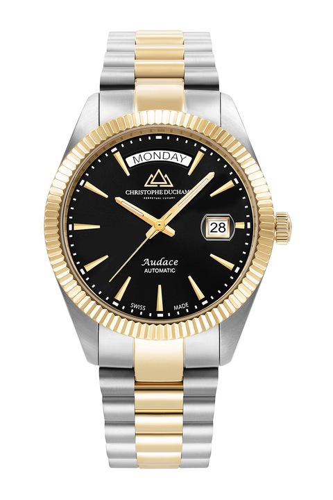 Christophe Duchamp, Автоматичен часовник от неръждаема стомана, Сребрист, Златист