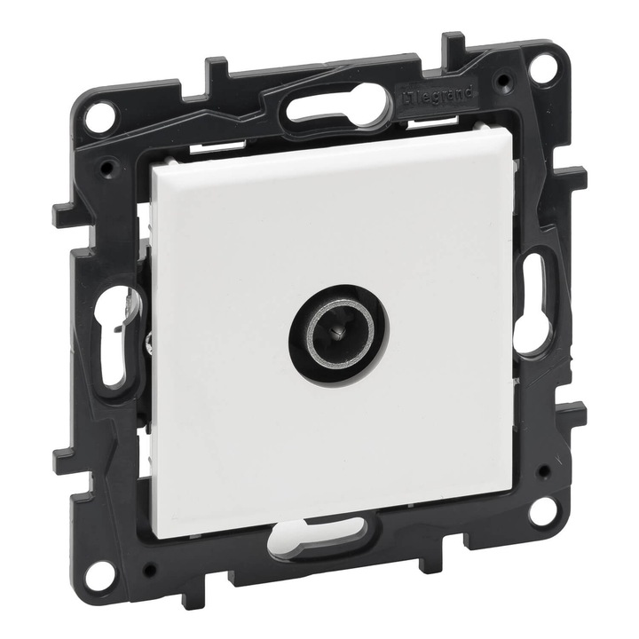 Priza TV Legrand Niloe Step, alba, capat de linie, montare incastrata, IP20
