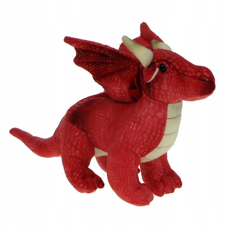 Dragon Rosu Plus, 28cm, Eco-Friendly, Jucarie de Plus