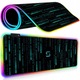 Pad pentru mouse Stazer 426120522, iluminare RGB 12 moduri, baza antiderapanta, margini cusute, negru, 80 x 30 cm