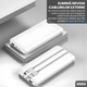 Powerbank Portabil Shaza SG1202/WT 20000mAh 4in1, Incarcare Rapida, Universal, USB Type-C, Lightning, Micro USB, Smart Chip, Capacitate Mare, Protectie Dispozitive, Alb