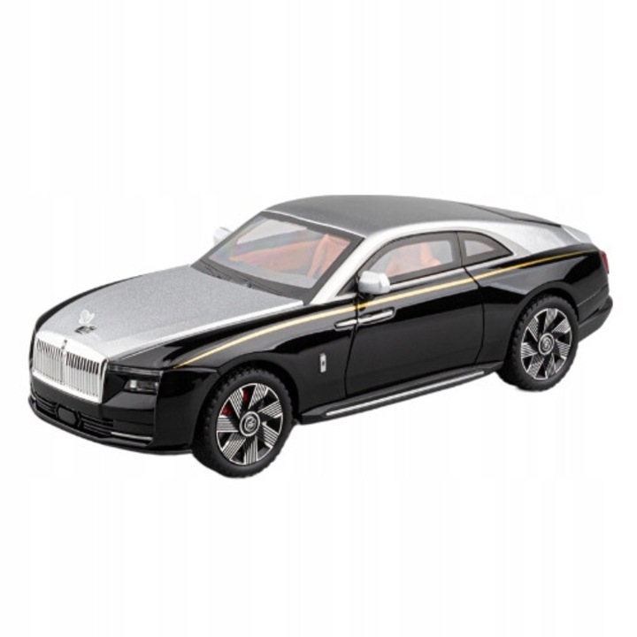 Модел автомобил Rolls Royce Spectre, Pan i Pani Gadżet, мащаб 1:24, метален, отварящи се врати, светлини, 21,7x9x6,5 см