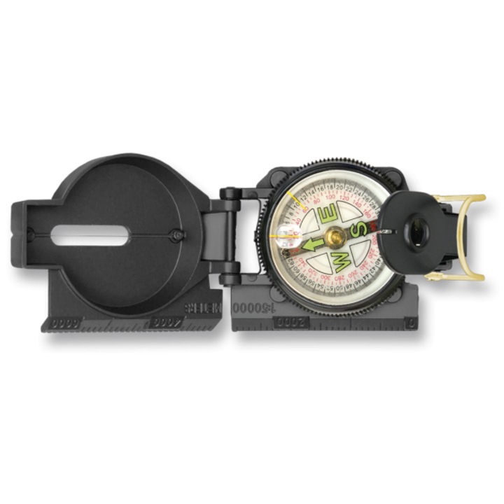 Albainox fém iránytű, Pyxida modell, olajjal töltve, fekete