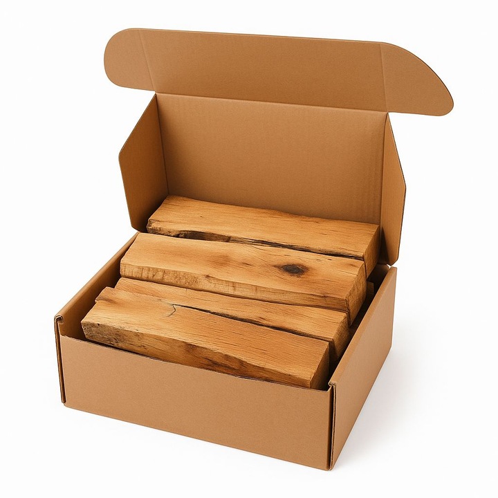 Cutie de lemne pentru gratar si semineu, FSC 100%, fag, stejar, carpen, 333x238x43mm