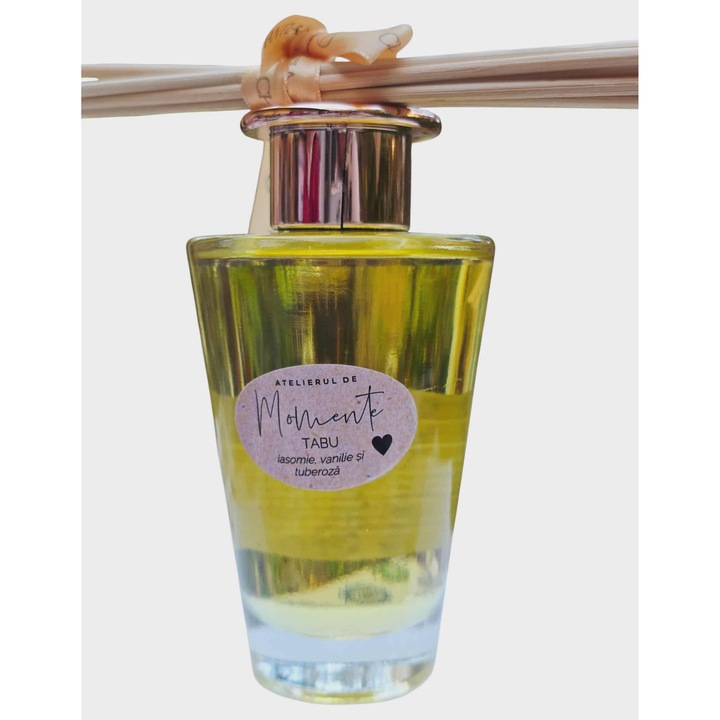 Odorizant de camera Atelierul de Momente, Iasomie, vanilie si tuberoze - similar L'interdit -parfumuri premium-elegante, vegane, durata lunga de viata, 200 ml