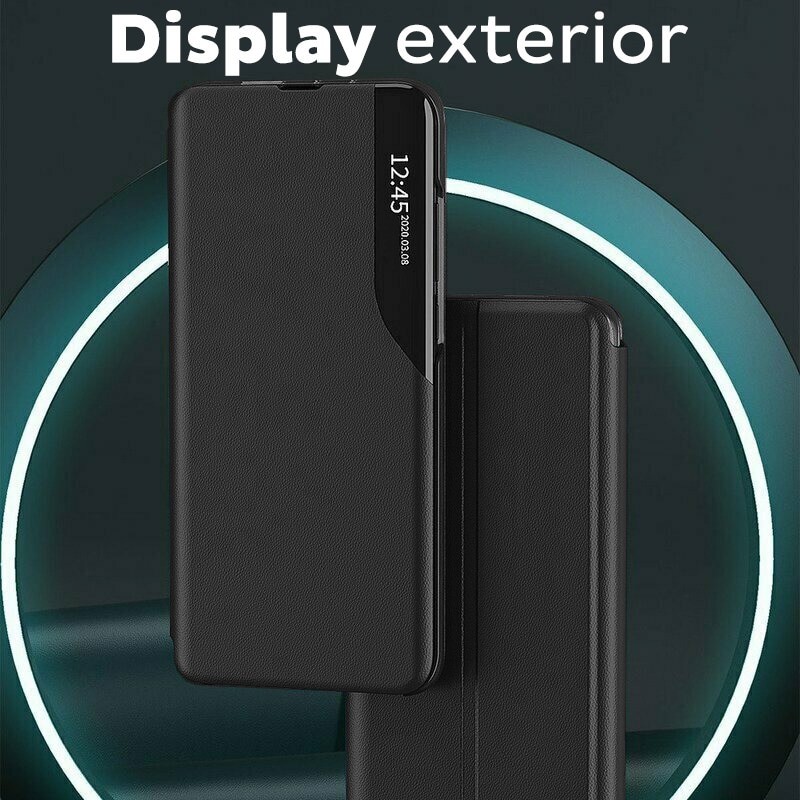 Husa pentru Honor Magic 8 Lite Tip Carte, S-View, Functie de Stand, Calitate Premium, Antisoc, Protectie Sporita, Negru
