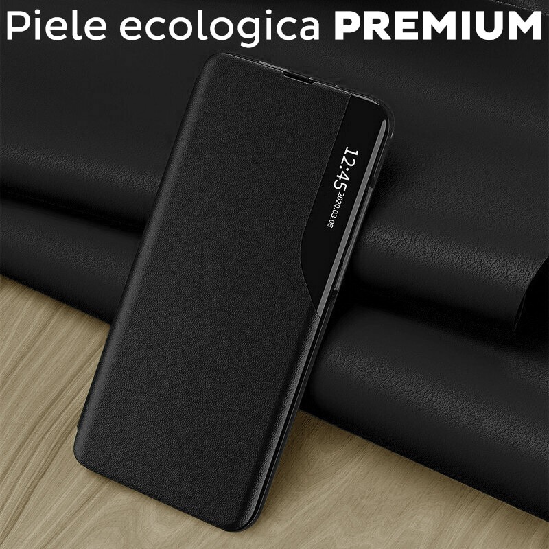 Husa pentru Honor Magic 8 Lite Tip Carte, S-View, Functie de Stand, Calitate Premium, Antisoc, Protectie Sporita, Negru
