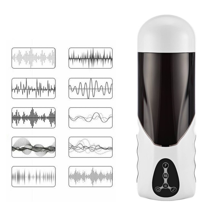 Мастурбатор, с вагинална чашка, разтегателен, автоматичен 3D, USB, 27x8,5 см