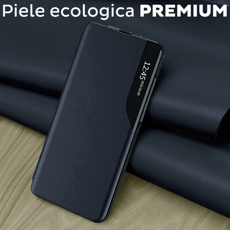 Husa pentru Honor Magic 8 Lite Tip Carte, S-View, Functie de Stand, Calitate Premium, Antisoc, Protectie Sporita, Albastru inchis