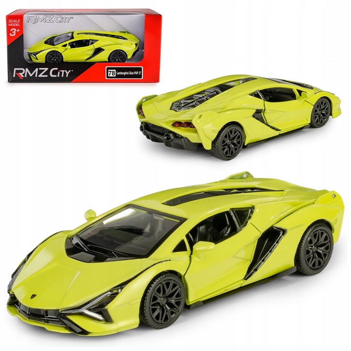 Lamborghini Sian FKP 37 önjáró kisautó, 1:39, zöld, 12x5.5x3cm