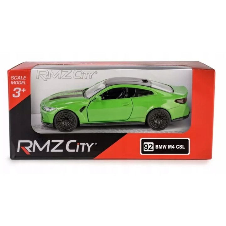 RMZ BMW M3 CSL 2023 Zöld Metál Kisautó 1:32