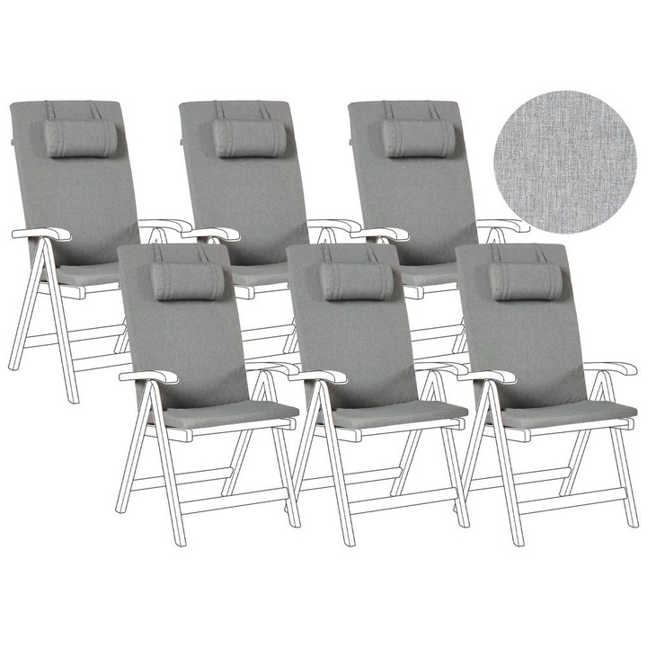 Hatdarabos párnahuzatszett Java/amantea premium 50 x 70 cm Melírszürke