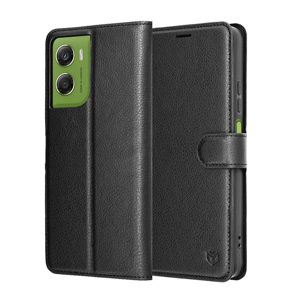 Husa pentru Motorola Moto G06 Tip Carte, Leather Folio, Functie de Stand, Calitate Premium, Antisoc, Protectie Sporita, Negru