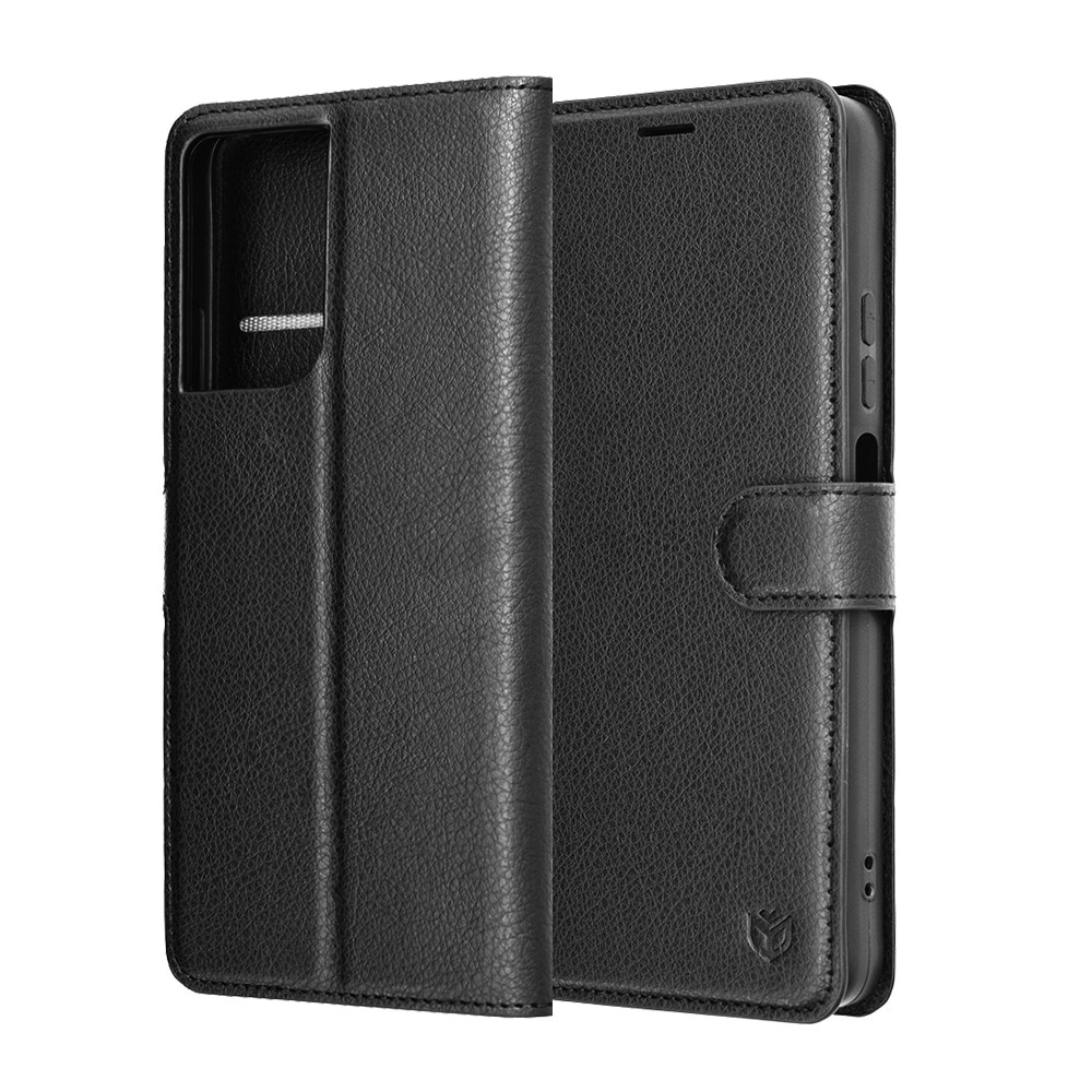 Husa pentru Motorola Moto G06 Tip Carte, Leather Folio, Functie de Stand, Calitate Premium, Antisoc, Protectie Sporita, Negru