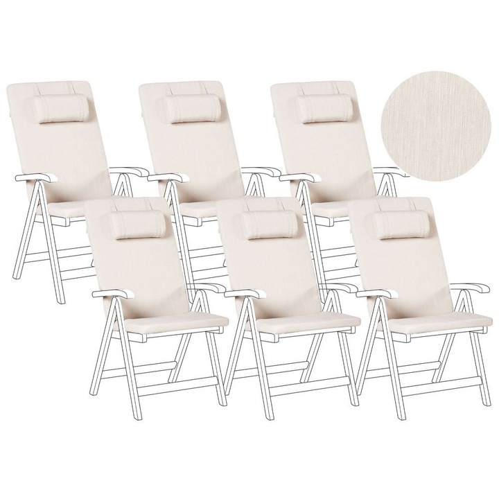 Hatdarabos párnahuzatszett Java/amantea premium 50 x 70 cm Világosbézs