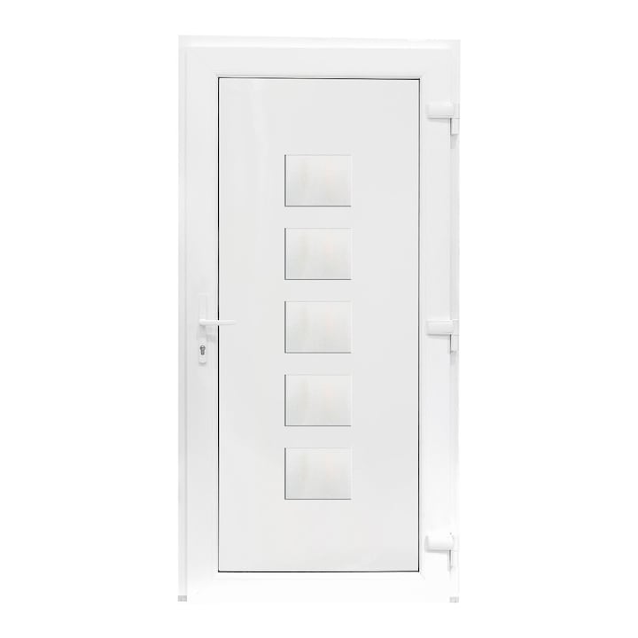 Usa exterior PVC MIA, 980x2000 mm, deschidere dreapta, alb