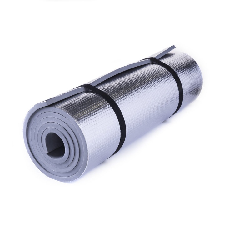 Saltea camping Spokey Hibernation, 180x50cm, 1cm grosime, material EVA, aluminiu, multicolor