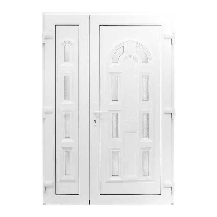 Usa exterior dubla PVC MAGNOLIA, 1400x2050 mm, deschidere dreapta, alb