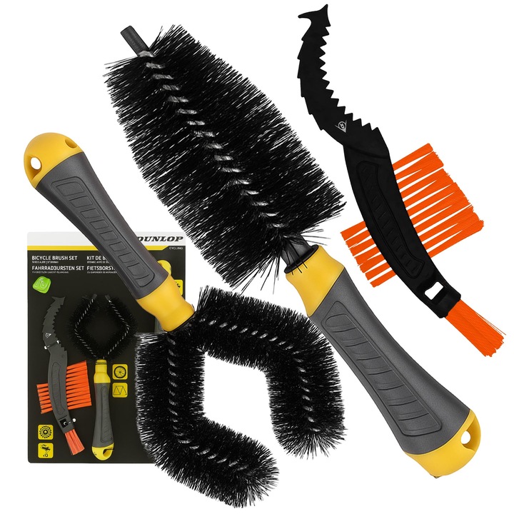 Set de 3 Perii de Curatare, Plastic, Negru