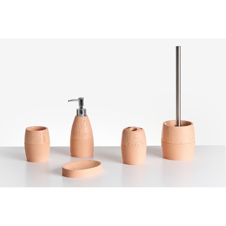 Set de 5 accesorii pentru baie Yarapa Portocaliu